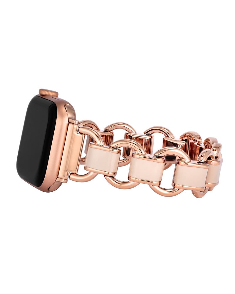 ANNE KLEIN WITHit Anne Klein Fashion Chain Bracelet for Apple Watch, Secure, Adjustable, Apple Watch Replacement Band, Fits Most Wrists (38/40/41mm, Blush and Rose Gold) - Image 2