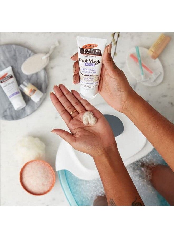 PALMER'S - Cocoa Butter Formula Foot Magic Exfoliating Foot Scrub With Vitamin E Use With Foot Scrubber For Pedicure For Dry Cracked Feet 2.1 Ounce - Image 1