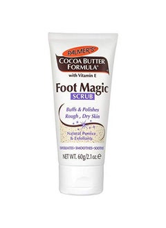 PALMER'S Cocoa Butter Formula Foot Magic Exfoliating Foot Scrub With Vitamin E Use With Foot Scrubber For Pedicure For Dry Cracked Feet 2.1 Ounce  - Image 1