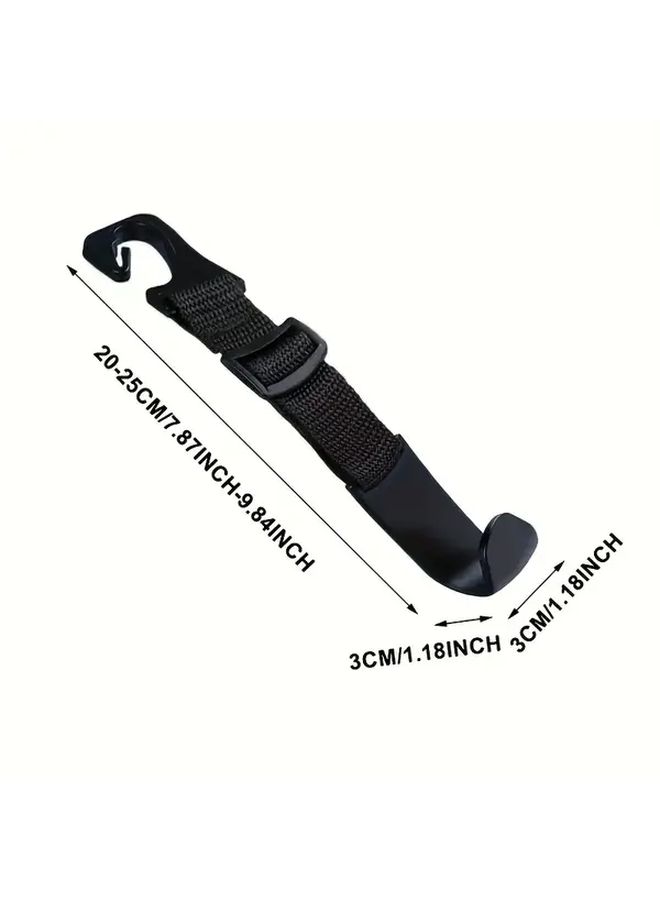 2pc Adjustable Car Seat Headrest Hooks Storage Hangers for Bags Coats Durable PVC Organizer Fits All Vehicles - Image 2