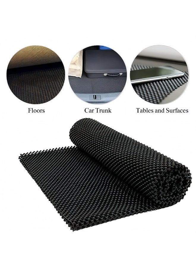 McDou Reusable Non-Slip Rug Gripper Pad - Cuttable PVC Mat for Hardwood Floors, Tiles, Home, Kitchen, Office & Car (Black, 120×100CM) - Image 3