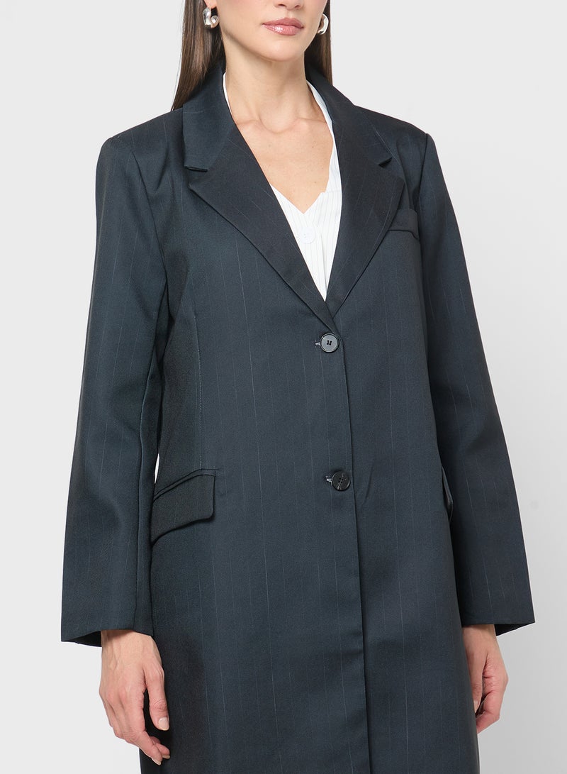 ELLA Striped Over Coat  - Image 3
