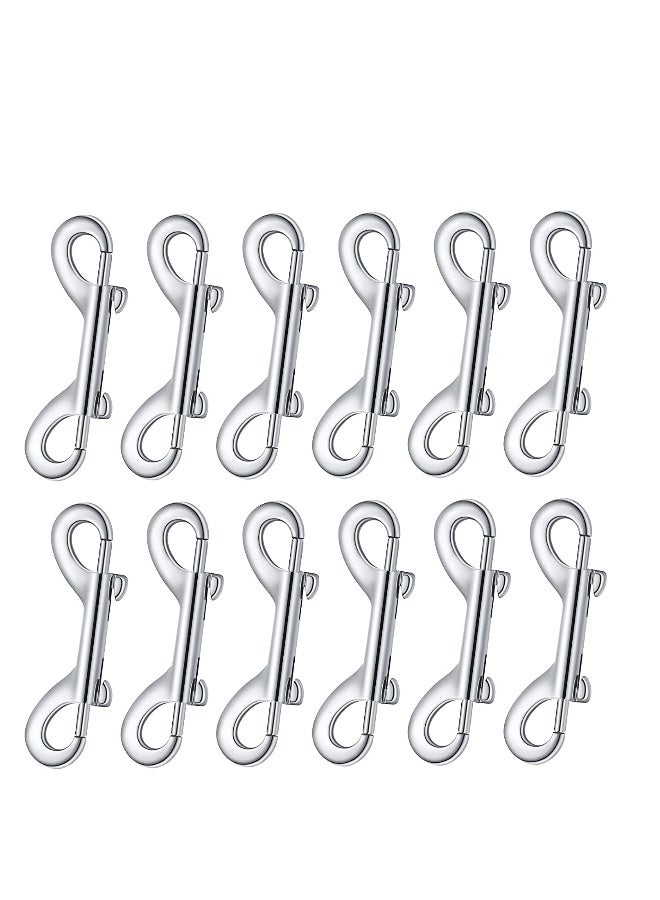12 Pieces Double Ended Bolt Snaps Hook Zinc Alloy Double Trigger Clips Home Pet Accessory for Linking Dog Leash Collar Leash Key Chain Horse Tack Pet Sling Feed Buckets  - Image 1