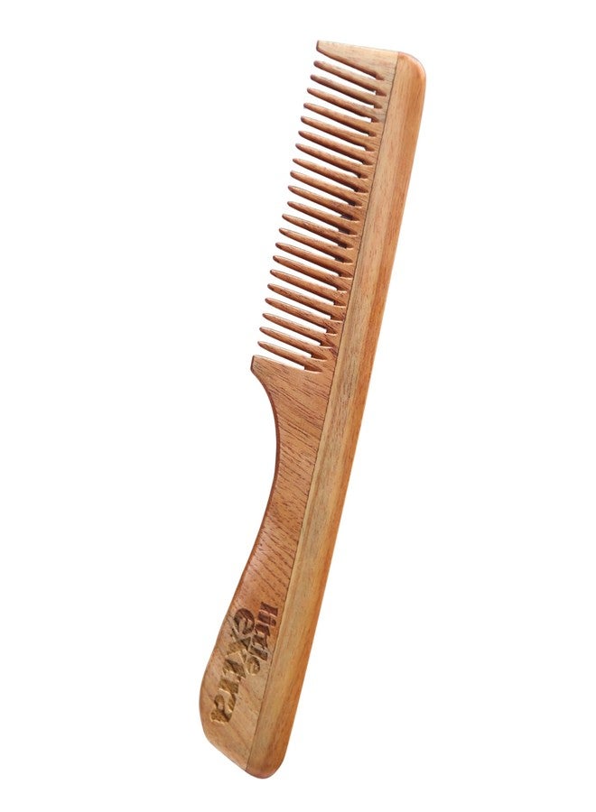 Little Extra Neem Wood Comb for Hair Growth and Hair Fall Control | Natural Wide Teeth Comb for Men and Women | No Dandruff, Itchiness | Free from Preservatives and Chemicals - Image 1