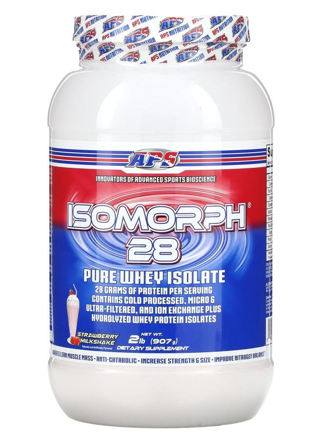 Isomorph 28 Pure Whey Isolate Strawberry Milkshake 2 lbs (907 g)