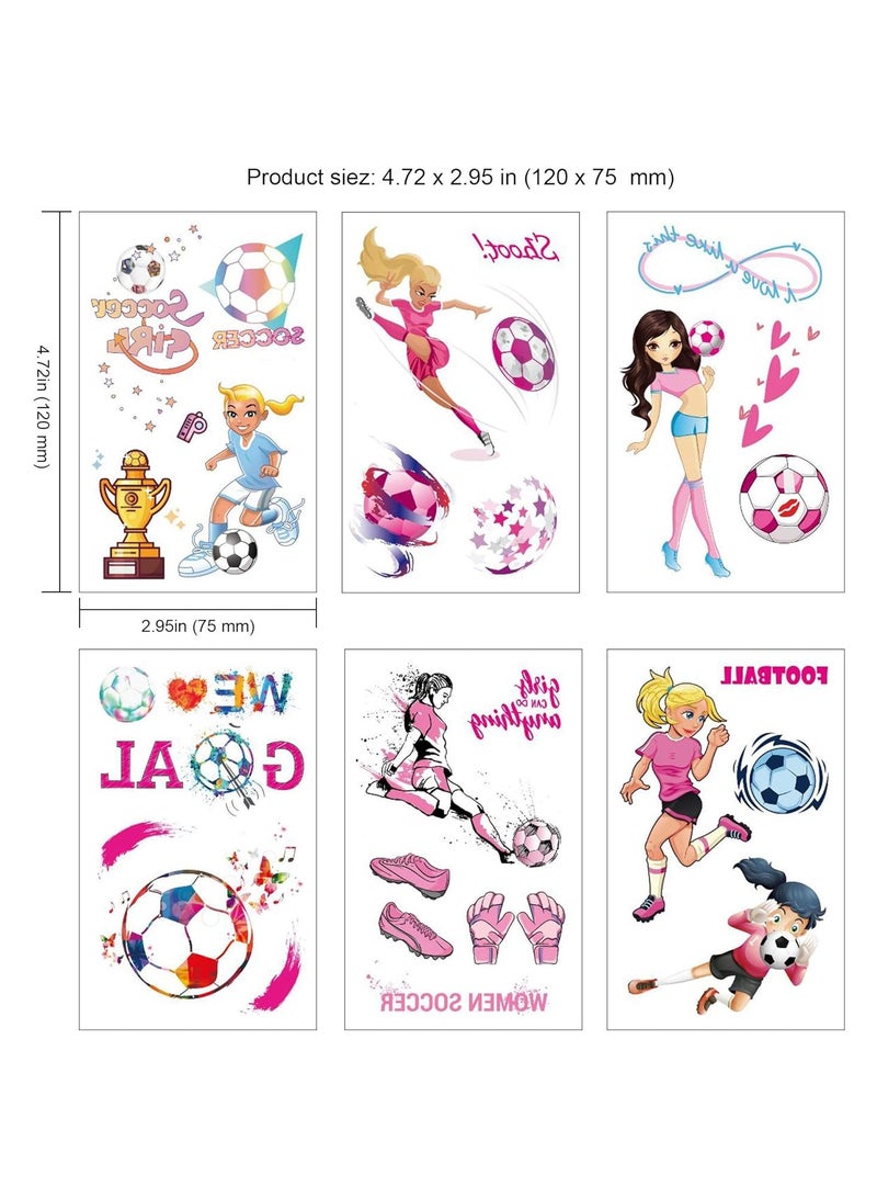 ORAINBOW 18sheets 101 PCS Soccer Temporary Tattoos Stickers Football Tattoos for Girls Kids Boys World Cup Tattoos Birthday Party Bag Stocking Fillers Kids Games Gift Great Tattoo Party Favor Supplies - Image 3