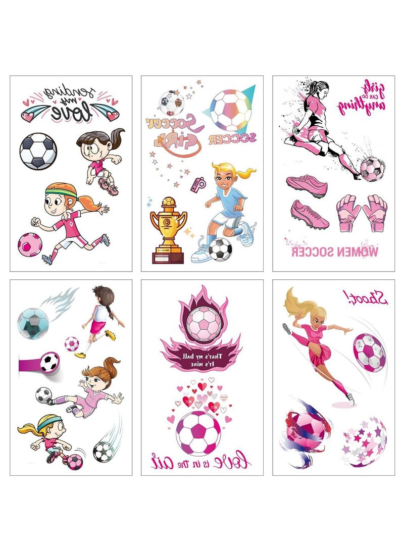 ORAINBOW 18sheets 101 PCS Soccer Temporary Tattoos Stickers Football Tattoos for Girls Kids Boys World Cup Tattoos Birthday Party Bag Stocking Fillers Kids Games Gift Great Tattoo Party Favor Supplies - Image 5