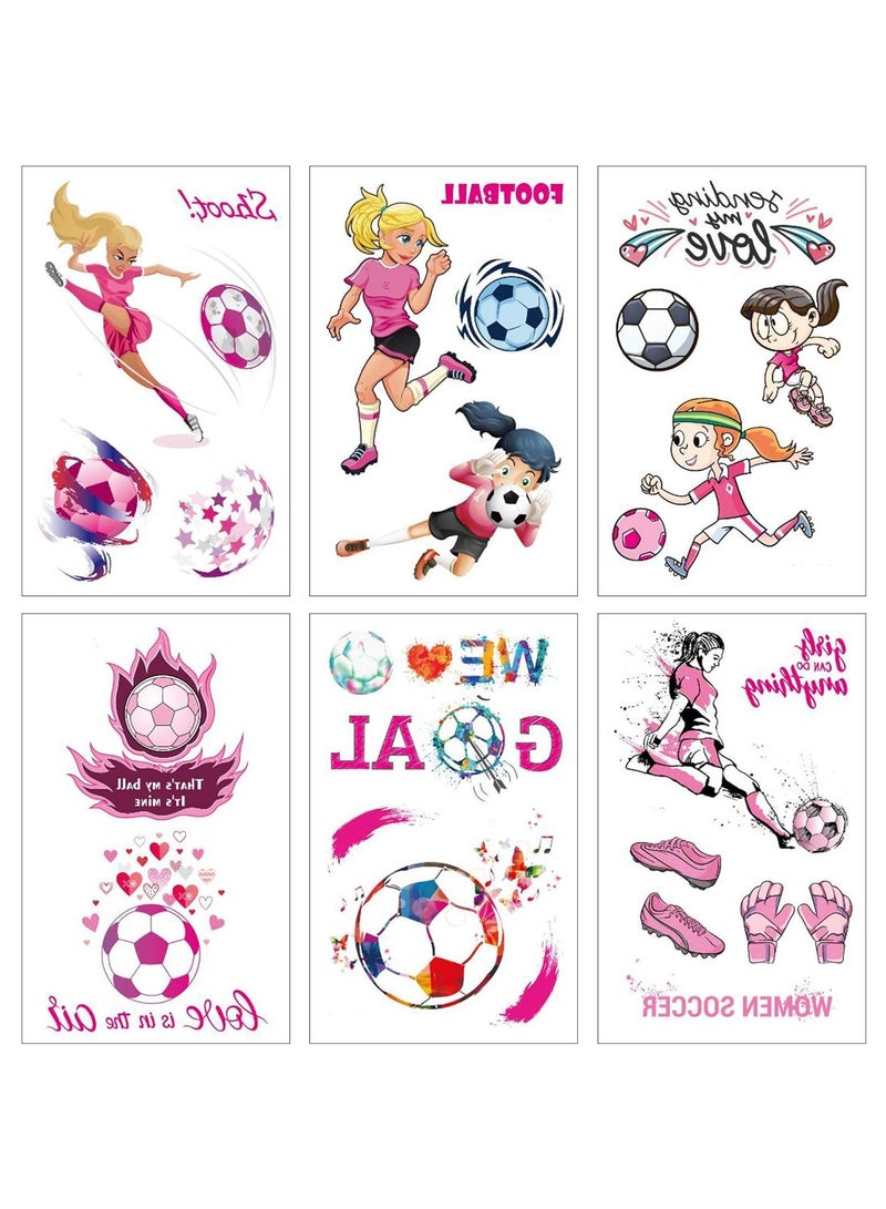ORAINBOW 18sheets 101 PCS Soccer Temporary Tattoos Stickers Football Tattoos for Girls Kids Boys World Cup Tattoos Birthday Party Bag Stocking Fillers Kids Games Gift Great Tattoo Party Favor Supplies - Image 4