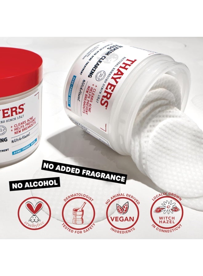 Thayers Blemish Clearing Acne Pads with 2% Salicylic Acid & Witch Hazel – Alcohol-Free, Gentle, Soothes Skin, Clears Blemishes, Blackheads & Whiteheads, 60 Count - Image 5