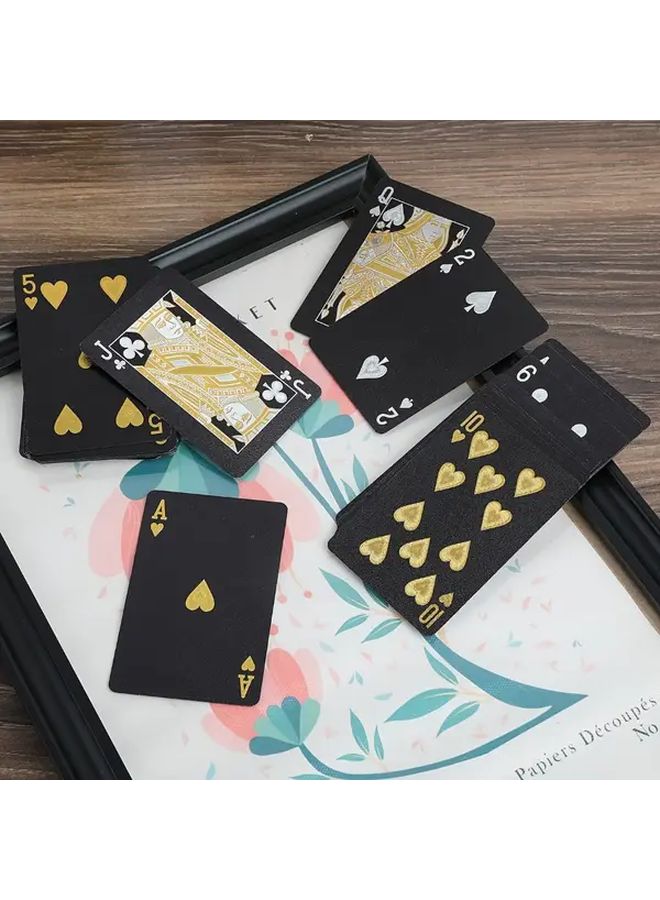 أوراق اللعب البلاستيكية المقاومة للماء باللون الأسود - هدية مثالية لمحبي البوكر - Image 4