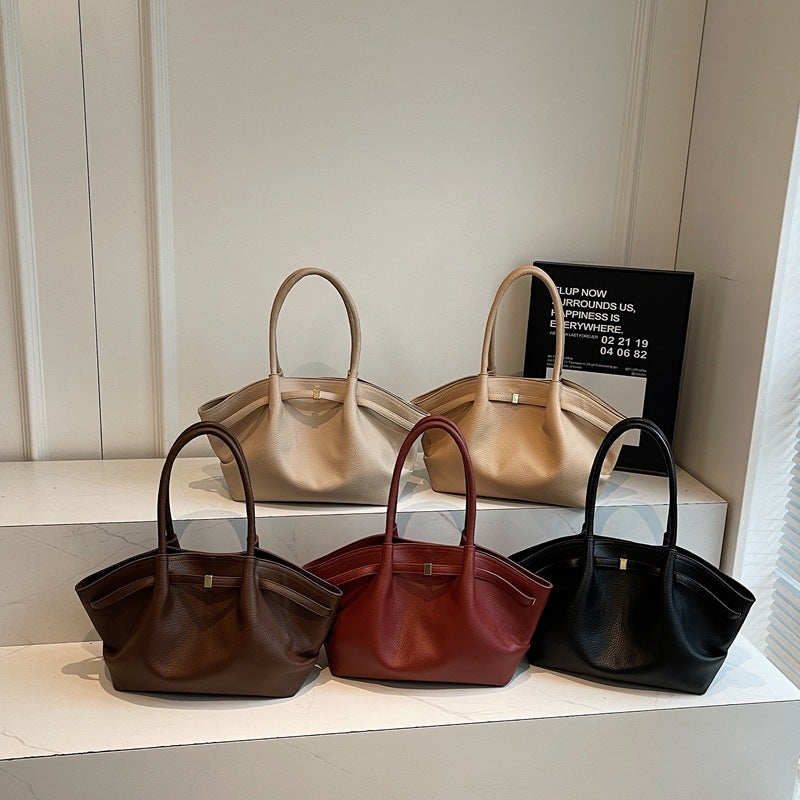 Women's Textured PU Leather Crossbody Handbag with Drawstring Closure - Image 3