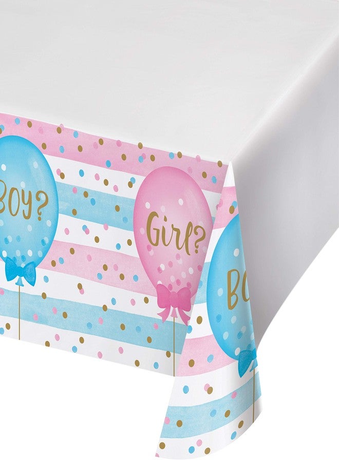 CREATIVE CONVERTING Gender Reveal Balloons Plastic Tablecloths, 6 Count - Image 1