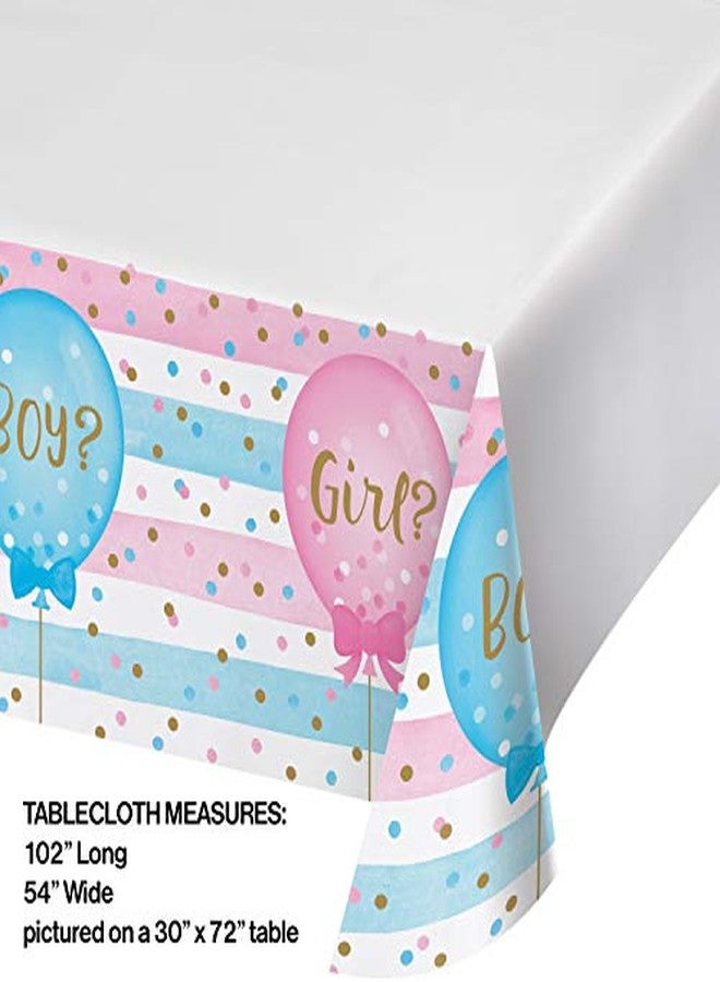 CREATIVE CONVERTING Gender Reveal Balloons Plastic Tablecloths, 6 Count - Image 3