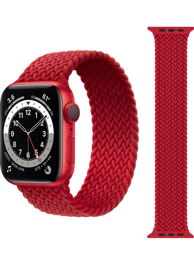 NIBEMINENT Replacement Band For Apple Watch Series 1/2/3/4/5/6/SE 42/44mm Red - Image 2