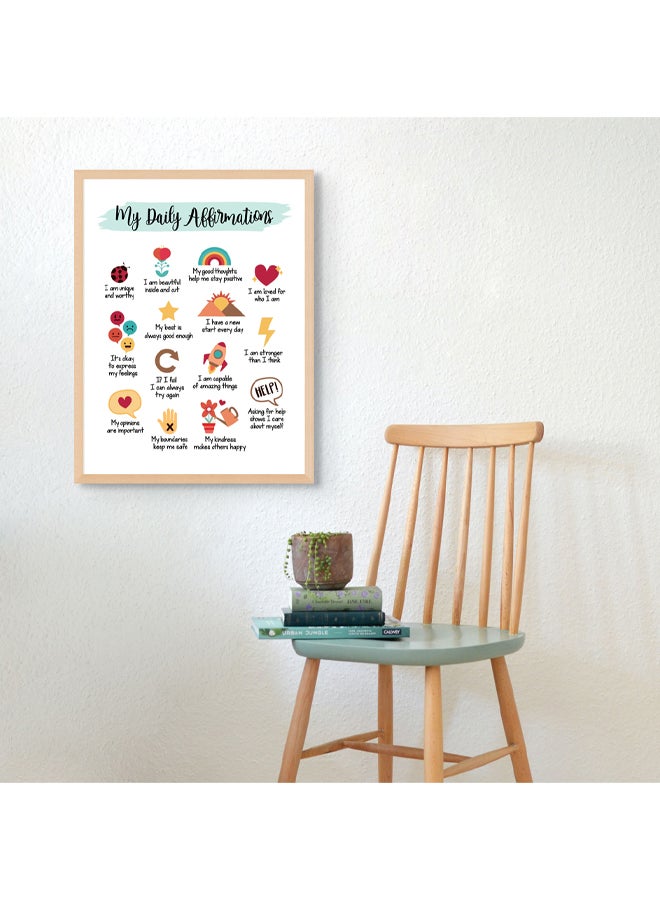 آرت دیکور  ديكور فني مؤطر، فنون جميلة للأطفال، اقتباسات ملهمة، صورة تأكيد إيجابي، ديكور جداري مطبوع لغرفة اللعب، والفصول الدراسية، وغرفة نوم الأطفال، وغرفة الأطفال، والهدايا - Image 2