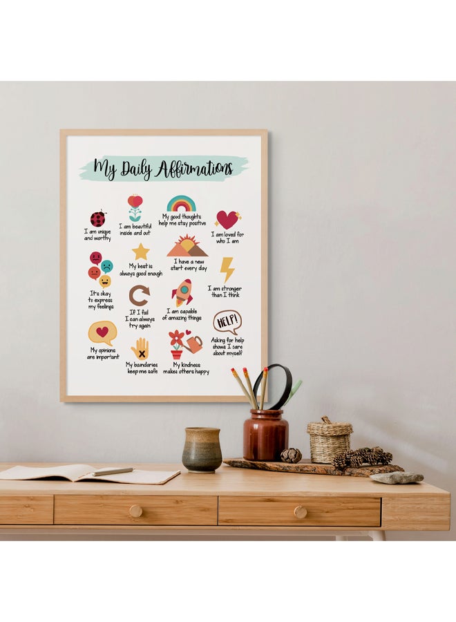 آرت دیکور  ديكور فني مؤطر، فنون جميلة للأطفال، اقتباسات ملهمة، صورة تأكيد إيجابي، ديكور جداري مطبوع لغرفة اللعب، والفصول الدراسية، وغرفة نوم الأطفال، وغرفة الأطفال، والهدايا - Image 3