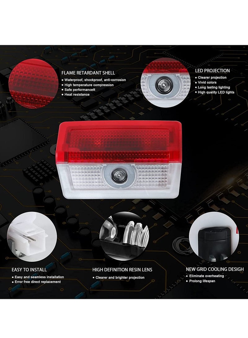 KASTWAVE 4 Pack LED Car Door Logo Light Courtesy Projector Laser Welcome Lights - Image 5