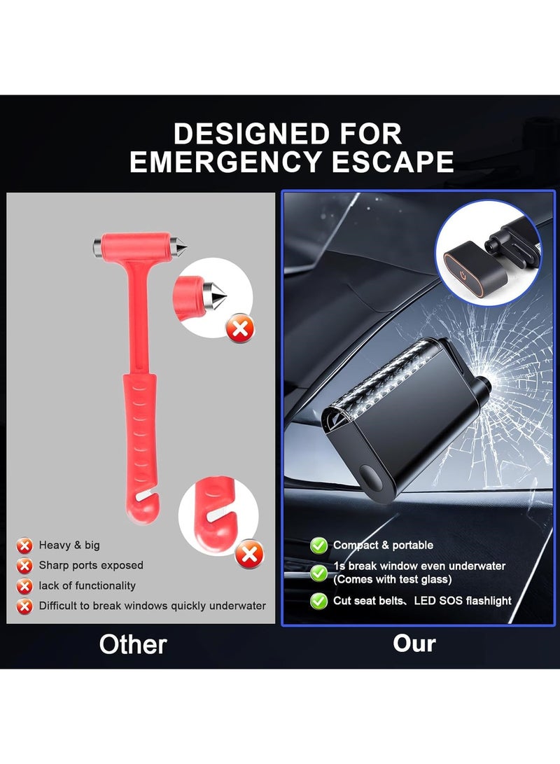 INSIJAM 3 In 1 Life Hammer With Seatbelt Cutter and Emergency SOS Led Light Car Window Breaker And Seat Belt Cutter Glass Breaker Car Safety Kit Car Must Haves Escape Tool - Image 3