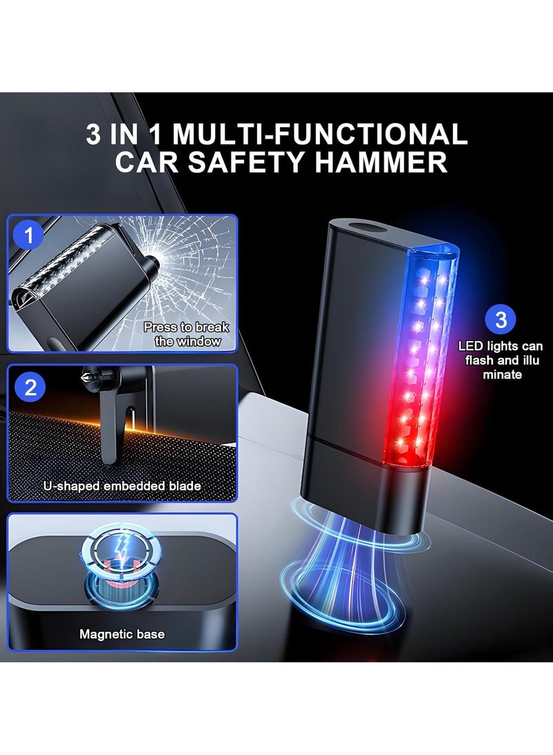 INSIJAM 3 In 1 Life Hammer With Seatbelt Cutter and Emergency SOS Led Light Car Window Breaker And Seat Belt Cutter Glass Breaker Car Safety Kit Car Must Haves Escape Tool - Image 2