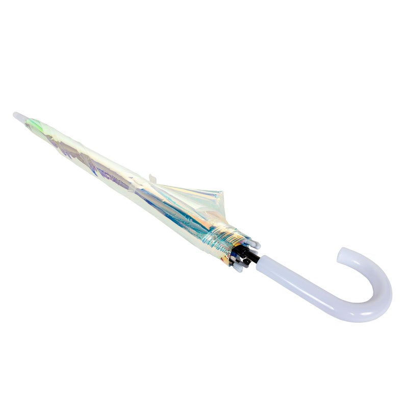 ShedRain Iridescent Stick Umbrella, 50" Canopy Coverage, Crook Handle - Image 4