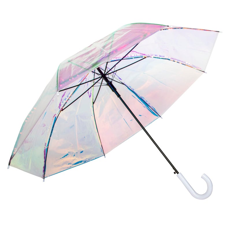 ShedRain Iridescent Stick Umbrella, 50" Canopy Coverage, Crook Handle - Image 1
