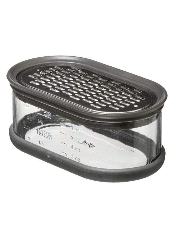 Five Simply Smart Stainless Steel Grater with Collection Box Grey and Clear 5.9 x 7.5 x 14 cm 151436 - Image 1