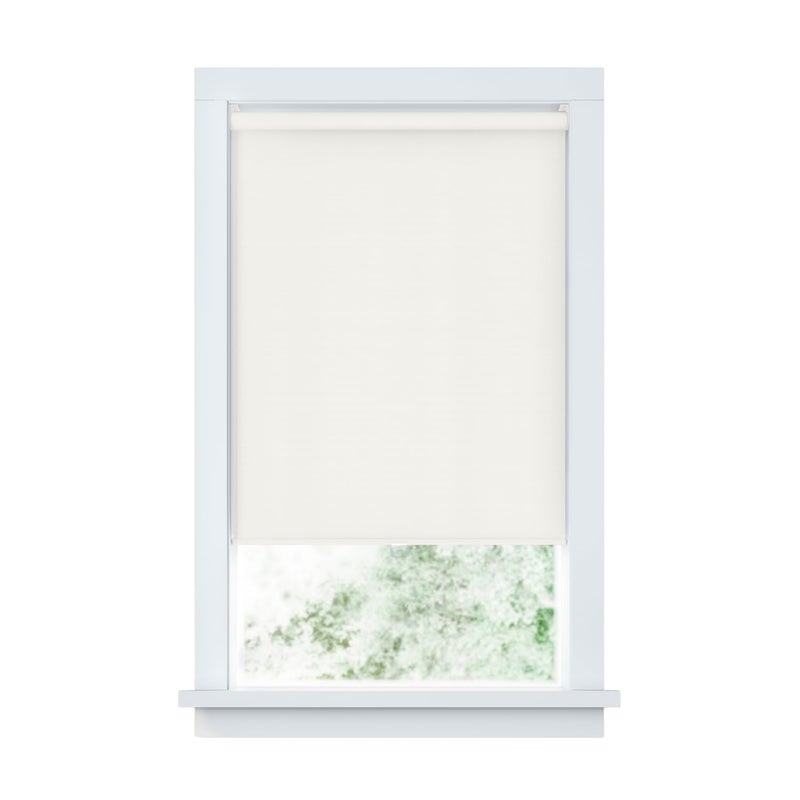 LEVOLOR Basics Cordless Fabric Roller Shade Easy to Install Blackout Shades for Windows Neutral White Fits up to 21 Width and 72 Length Home Solution for Any Space or Room Decor