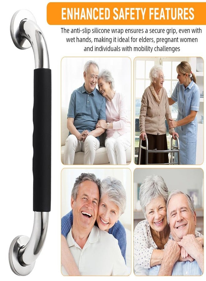 HANNEA® Grab Bar for Bathroom Anti-Slip Stainless Steel Bathroom Handle for Senior Citizen Wall Mount Safety Handrail for Toilet, Grab Bar for Senior Citizens with Screw Fixing & Bathroom Fittings - Image 5