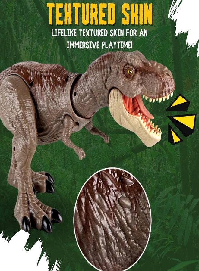 Liberty imports T-Rex Rampaging Tyrannosaurus Rex Dinosaur Attack Action Figure - 21” Jurassic Dino with Lights, Chomp & Roar Play Toy for Kids - Image 4