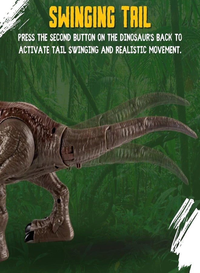 Liberty imports T-Rex Rampaging Tyrannosaurus Rex Dinosaur Attack Action Figure - 21” Jurassic Dino with Lights, Chomp & Roar Play Toy for Kids - Image 3