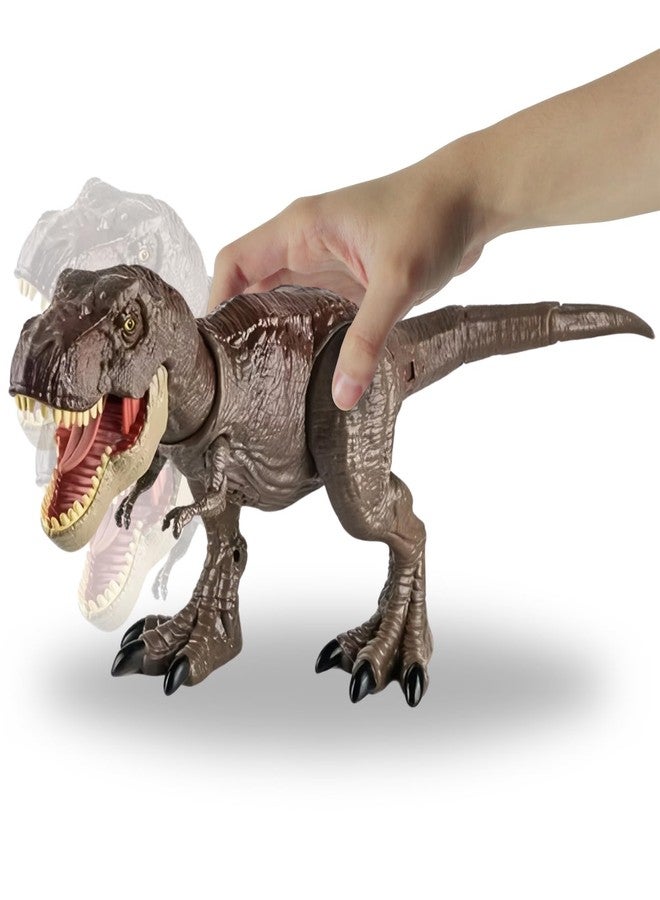 Liberty imports T-Rex Rampaging Tyrannosaurus Rex Dinosaur Attack Action Figure - 21” Jurassic Dino with Lights, Chomp & Roar Play Toy for Kids - Image 1