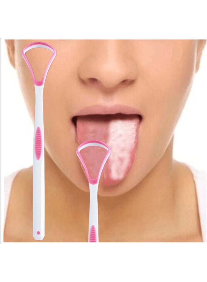 Random Color 1PC Tongue Brush - Easy to Use Tongue Brush - Tongue Cleaner Tool - Multi-Color Mouth Scraper to Remove Bacteria and Bad Breath - Ergonomic Design for Deep and Fast Cleaning - Image 1