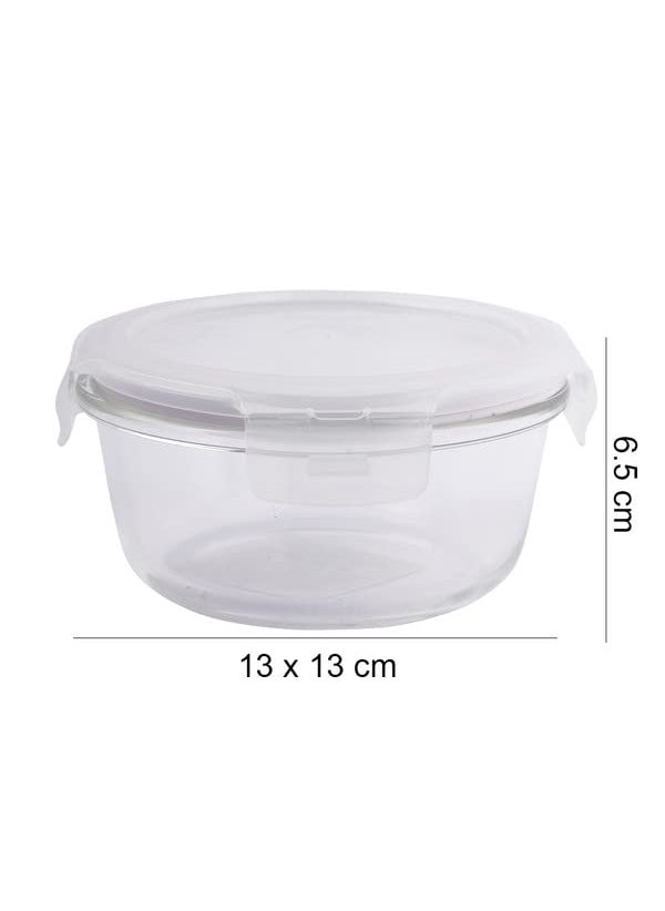 LOCK & LOCK - Lock & Lock Euro Heat Resistance Square Airtight Glass Food Storage Container, 380 ml, Transparent, Set of 2 (LLG821 x 2) - Image 1
