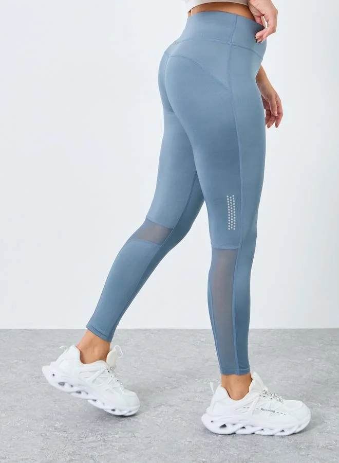 ستايلي اكتيف ليقنز سادة بتداخلات شبكية