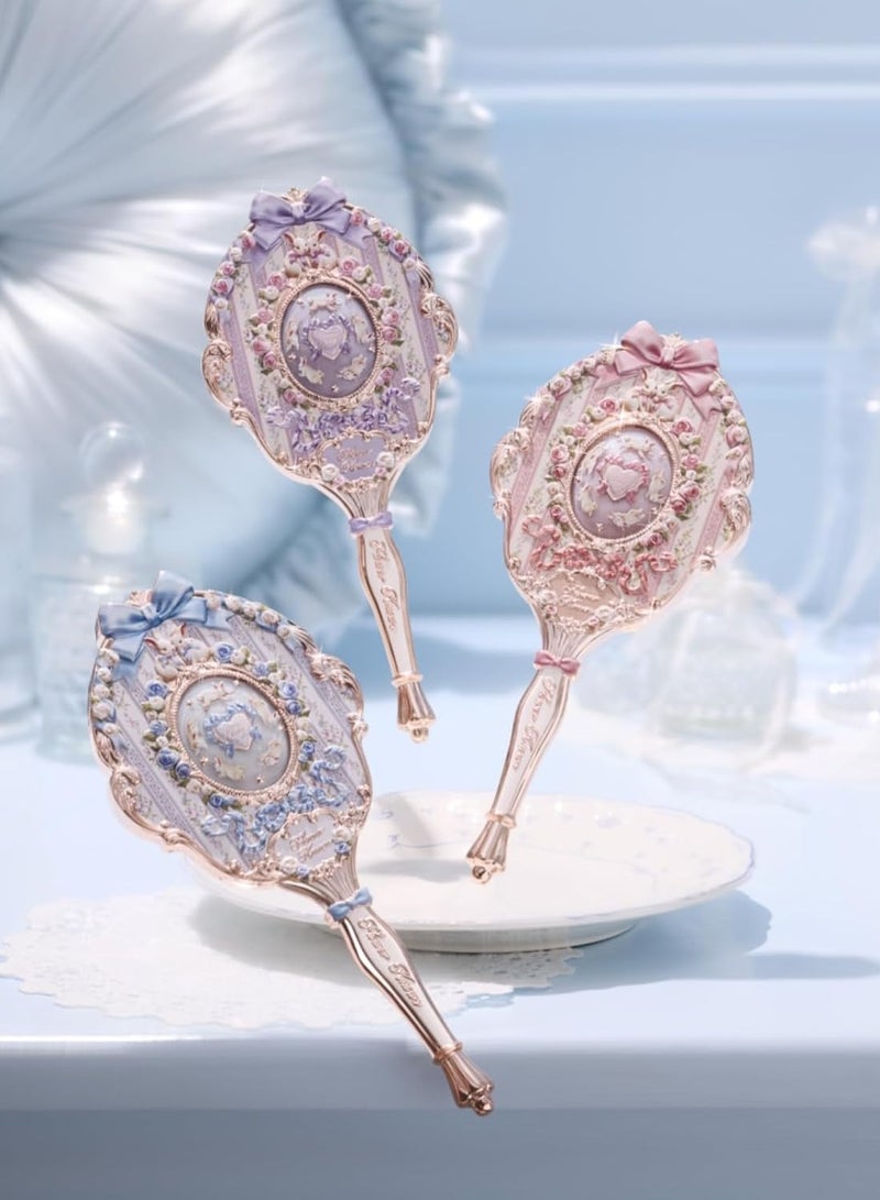 Flower Knows Shell’s Jewel Handheld Mirror-Rosette Pink - Image 5