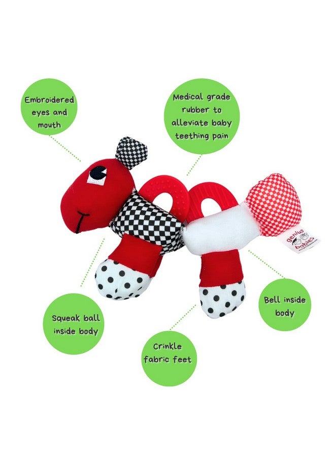 Genius Baby Toys 9" Caterpillar Teether, Teething Toy For Babies And Infants - Image 3