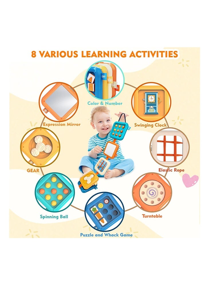 Montessori Busy Board, Baby Busy Board, Montessori Toys Toddler Toys Travel Activities Busy Cube Gifts Baby Boy Girl Develop Hand-eye Coordination and Motor Fine Skills - Image 3