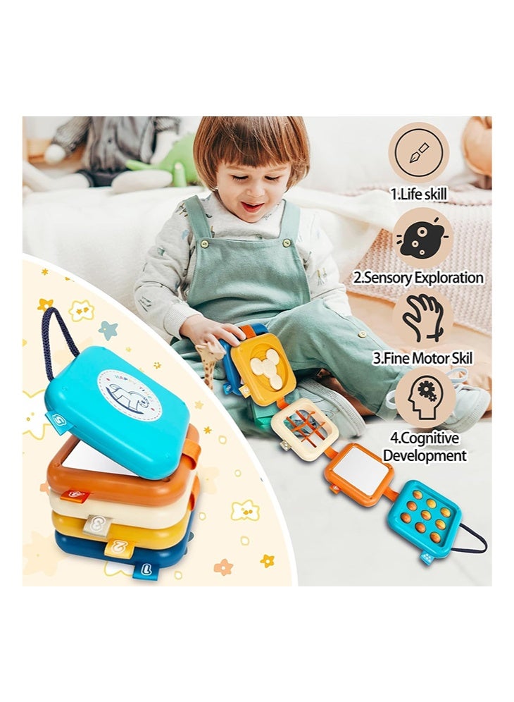 Montessori Busy Board, Baby Busy Board, Montessori Toys Toddler Toys Travel Activities Busy Cube Gifts Baby Boy Girl Develop Hand-eye Coordination and Motor Fine Skills - Image 4