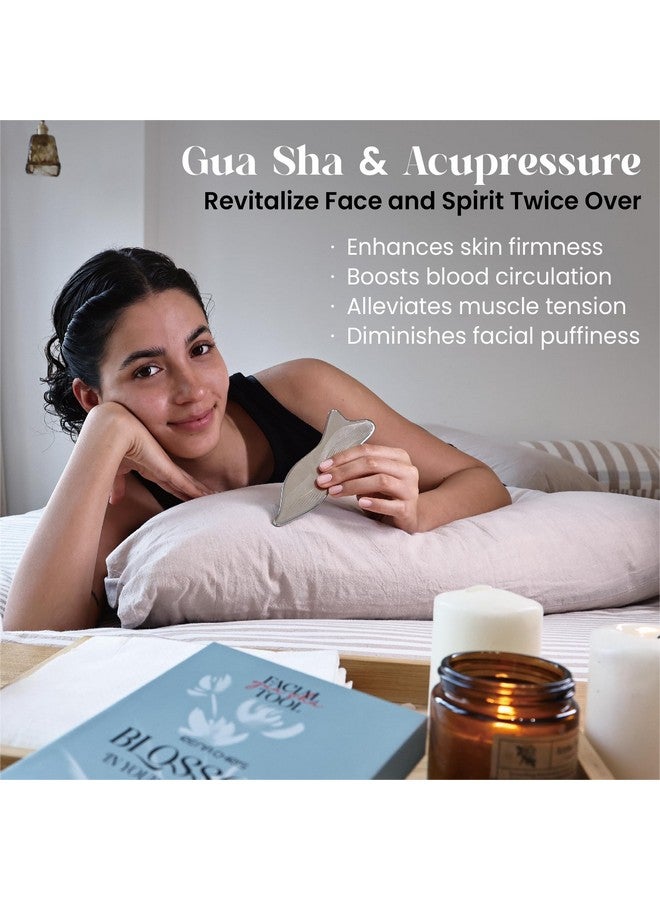 Rena Chris Stainless Steel Gua Sha Facial Tools Acupressure & Gua Sha For Face Massage Jawline Sculpting Puffiness Reduction. Includes Carry Pouch And Cleaning Cloth Skin Care Gift - Image 3