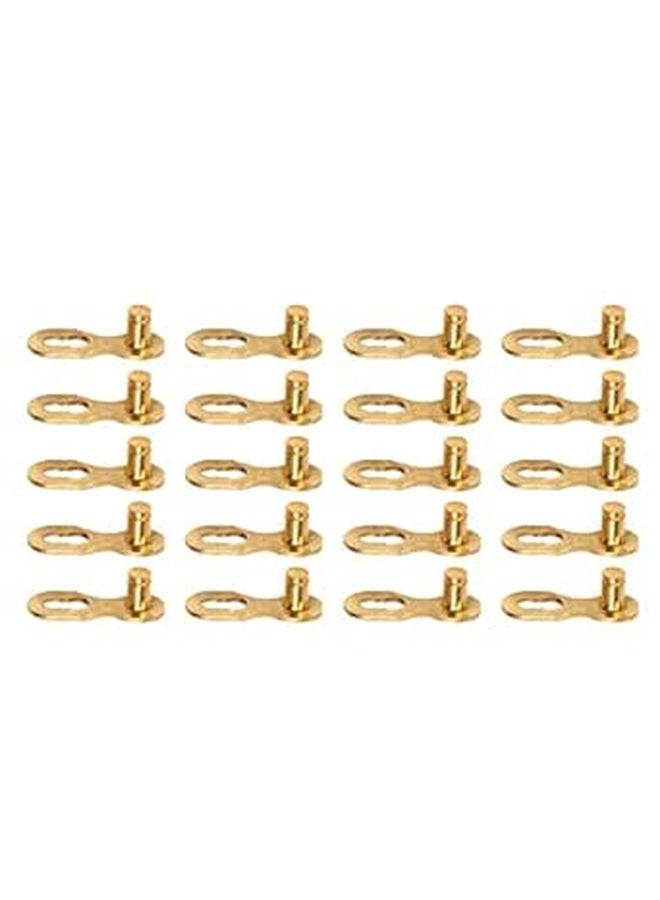 9 Speed Bike Missing Chain Link 10 Pair Manganese Steel Gold Connector For Mountain Road Bicycle - Image 1