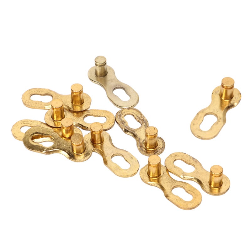 9 Speed Bike Missing Chain Link 10 Pair Manganese Steel Gold Connector For Mountain Road Bicycle - Image 3