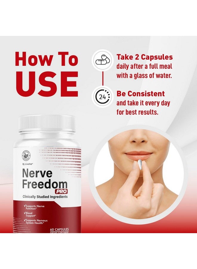 LIVORKA (2 Pack) Nerve Freedom Pro - NerveFreedom Pro Capsules, NerveFreedom Supplement Support, NerveFreedom Pro Pills All Natural Ingredients, Nerve Health Support Advanced Formula, 120 Capsules for 2 Month - Image 3