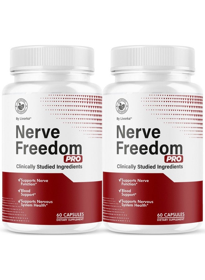 LIVORKA (2 Pack) Nerve Freedom Pro - NerveFreedom Pro Capsules, NerveFreedom Supplement Support, NerveFreedom Pro Pills All Natural Ingredients, Nerve Health Support Advanced Formula, 120 Capsules for 2 Month - Image 1