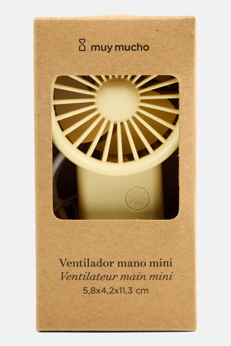 موي موتشو مروحة يدوية صغيرة صفراء