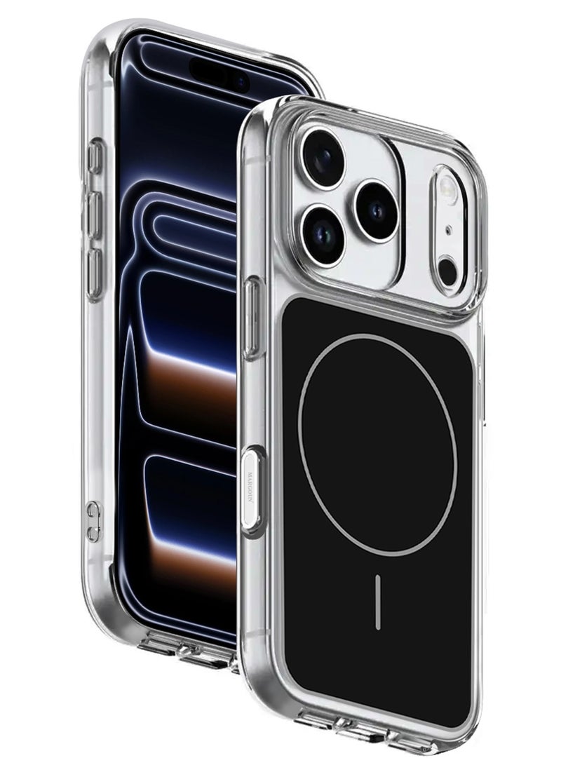 Case Cover for iPhone 17 Pro Max - Slim Magnetic Clear Shockproof Frame - Anti-Slip Grip with Full Protection - Black - Image 1