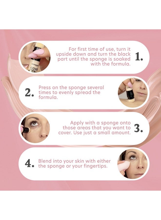 ديرماكول - قلم كونتور كوفر إكستريم كوريكتور، كونتور سائل يدوم طويلاً غير مسبب للحساسية مع عامل حماية من الشمس 30، تركيبة خفيفة عالية التغطية، مكياج كونتور مصحح للبشرة المعرضة لحب الشباب رقم 5 (221) - Image 4