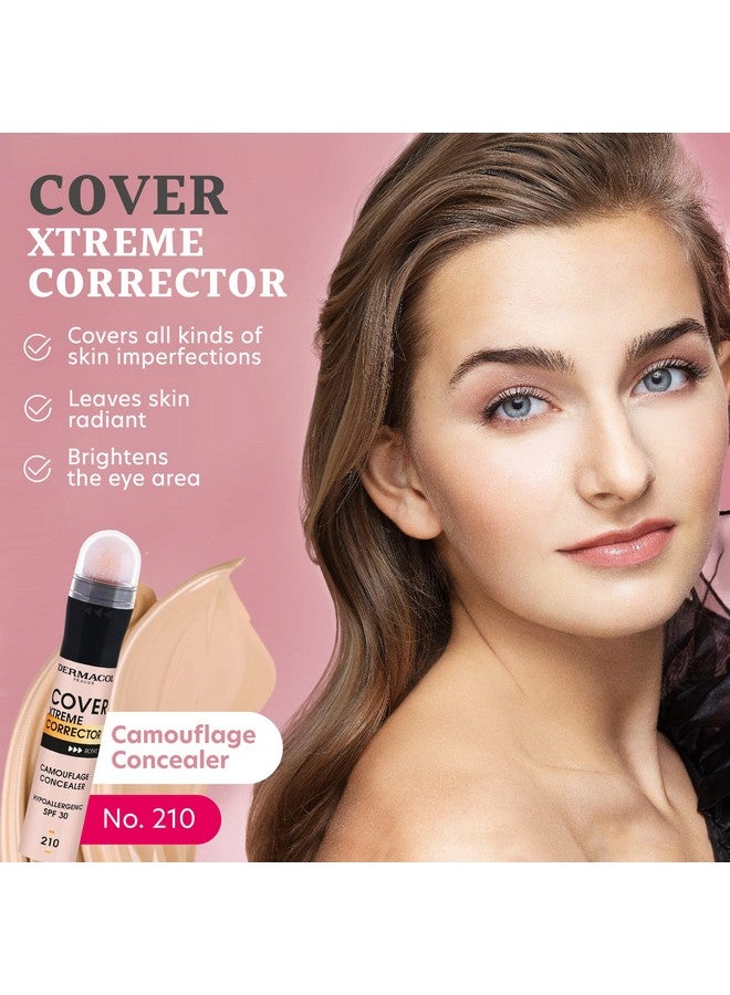 ديرماكول - قلم كونتور كوفر إكستريم كوريكتور، كونتور سائل يدوم طويلاً غير مسبب للحساسية مع عامل حماية من الشمس 30، تركيبة خفيفة عالية التغطية، مكياج كونتور مصحح للبشرة المعرضة لحب الشباب رقم 5 (221) - Image 2