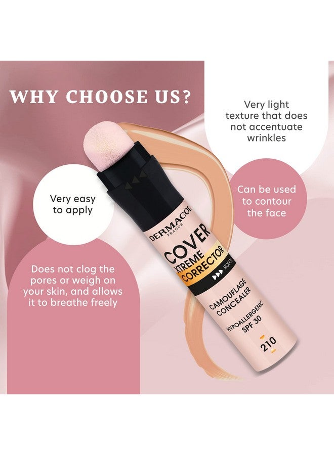ديرماكول - قلم كونتور كوفر إكستريم كوريكتور، كونتور سائل يدوم طويلاً غير مسبب للحساسية مع عامل حماية من الشمس 30، تركيبة خفيفة عالية التغطية، مكياج كونتور مصحح للبشرة المعرضة لحب الشباب رقم 5 (221) - Image 5