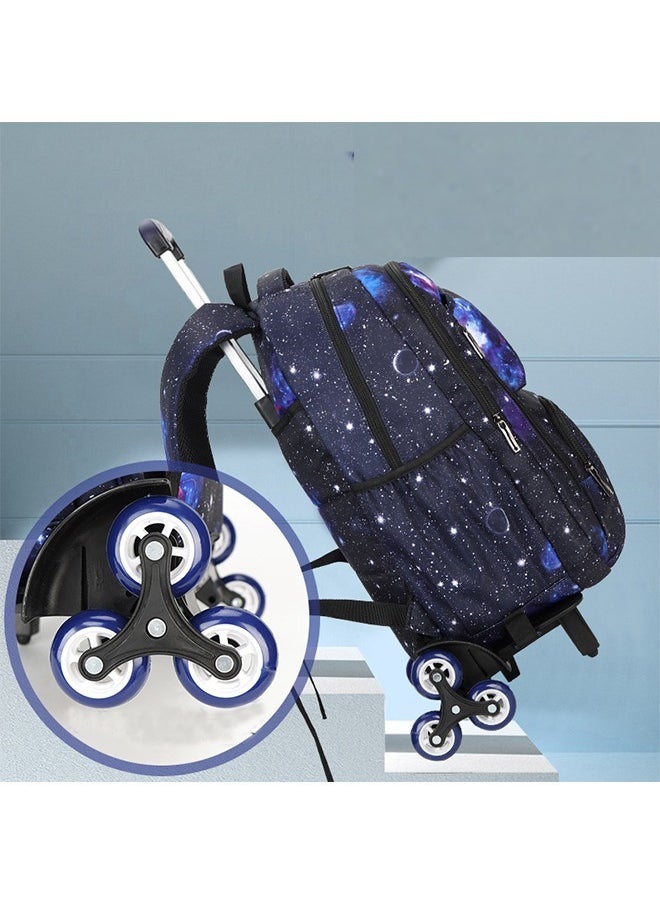 Beauenty - Trolley School Bag, Large-capacity Load-reducing Backpack With 6 Wheels - Image 1