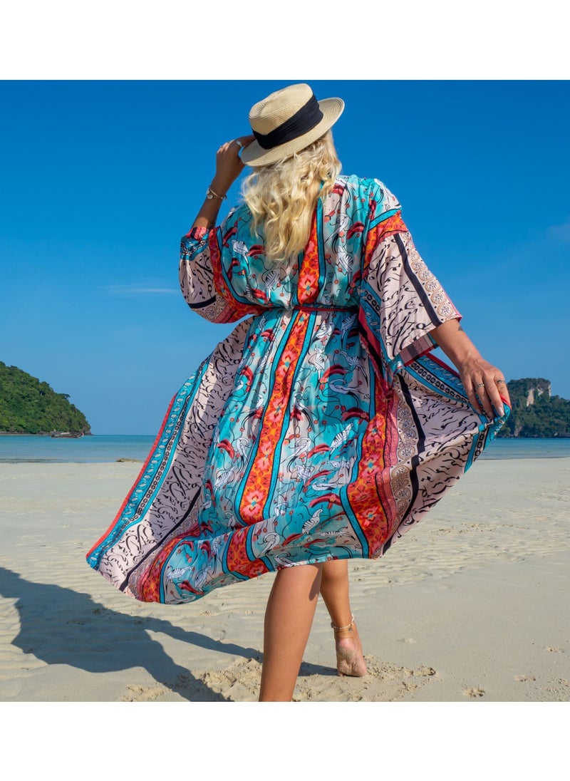 Loquat Beach Printed Robe Sunscreen Cover  - Image 2
